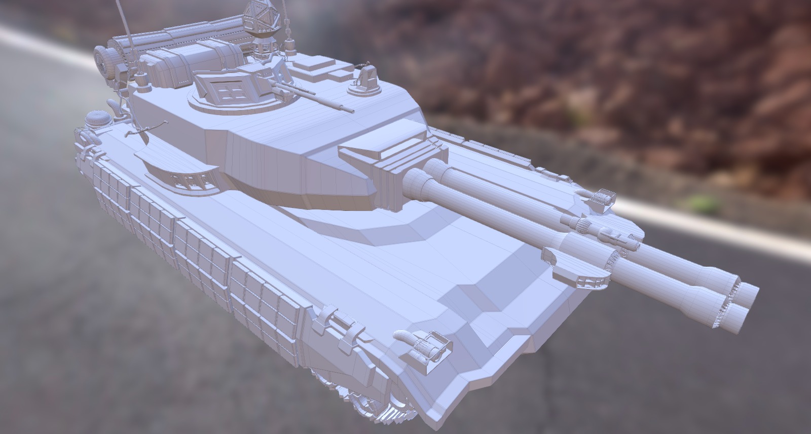 A light armored tank with an Anti-Tank Turret 3d model
