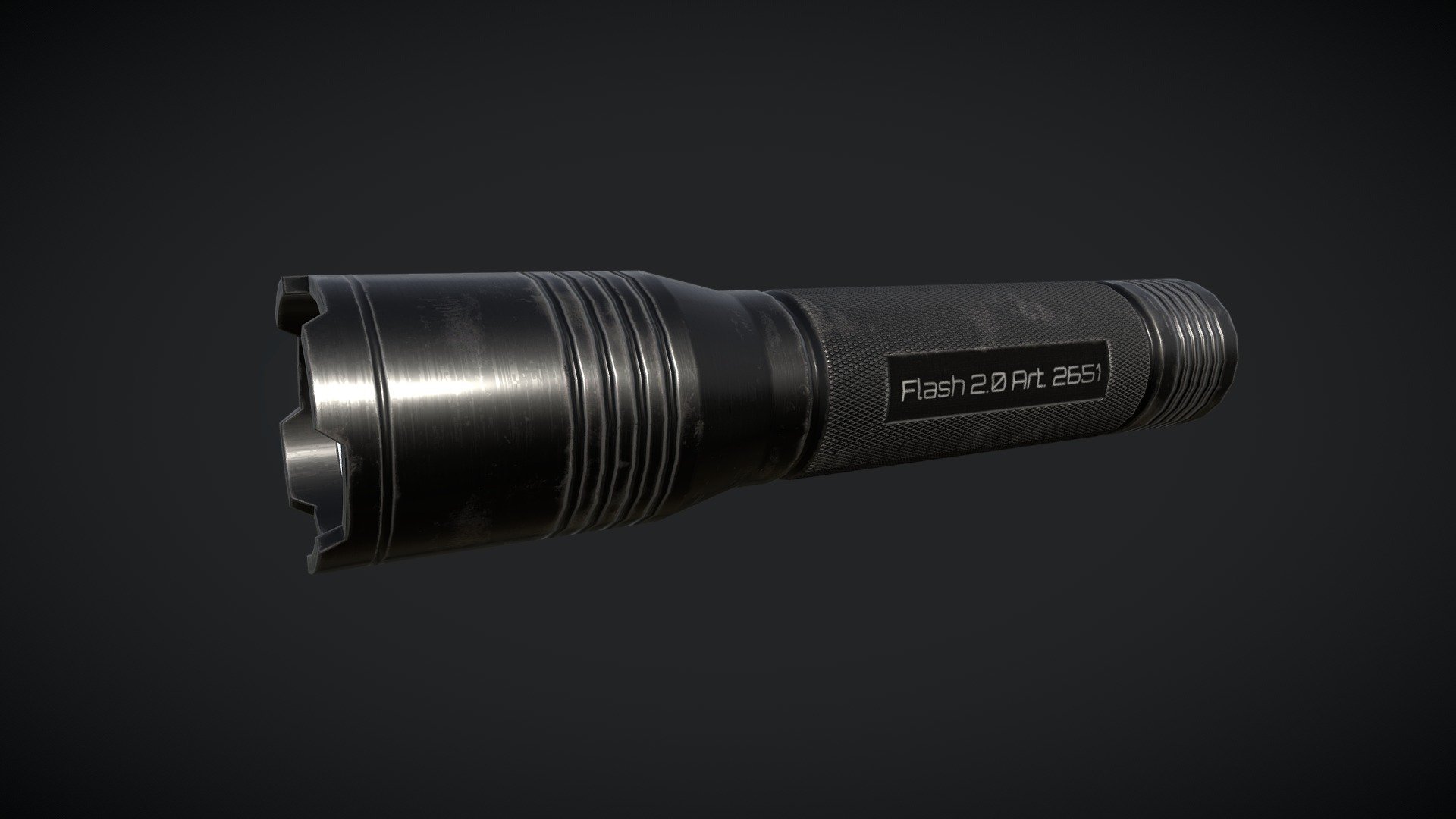 Texture Resolution: 4k - Flashlight (LP Game Asset) - 3D model by FPM3D 3d model