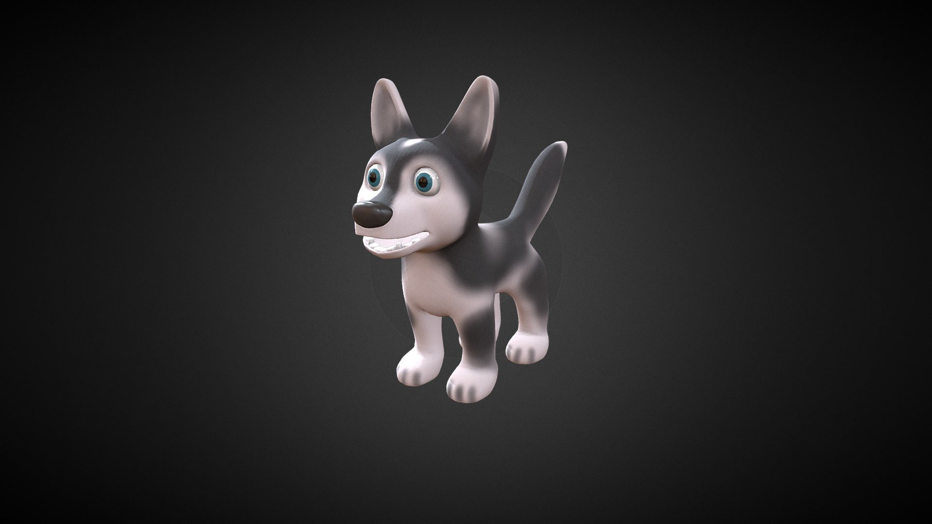 This is a cartoon dog, made in blender and textured in substance painter. It was used for an animation 3d model