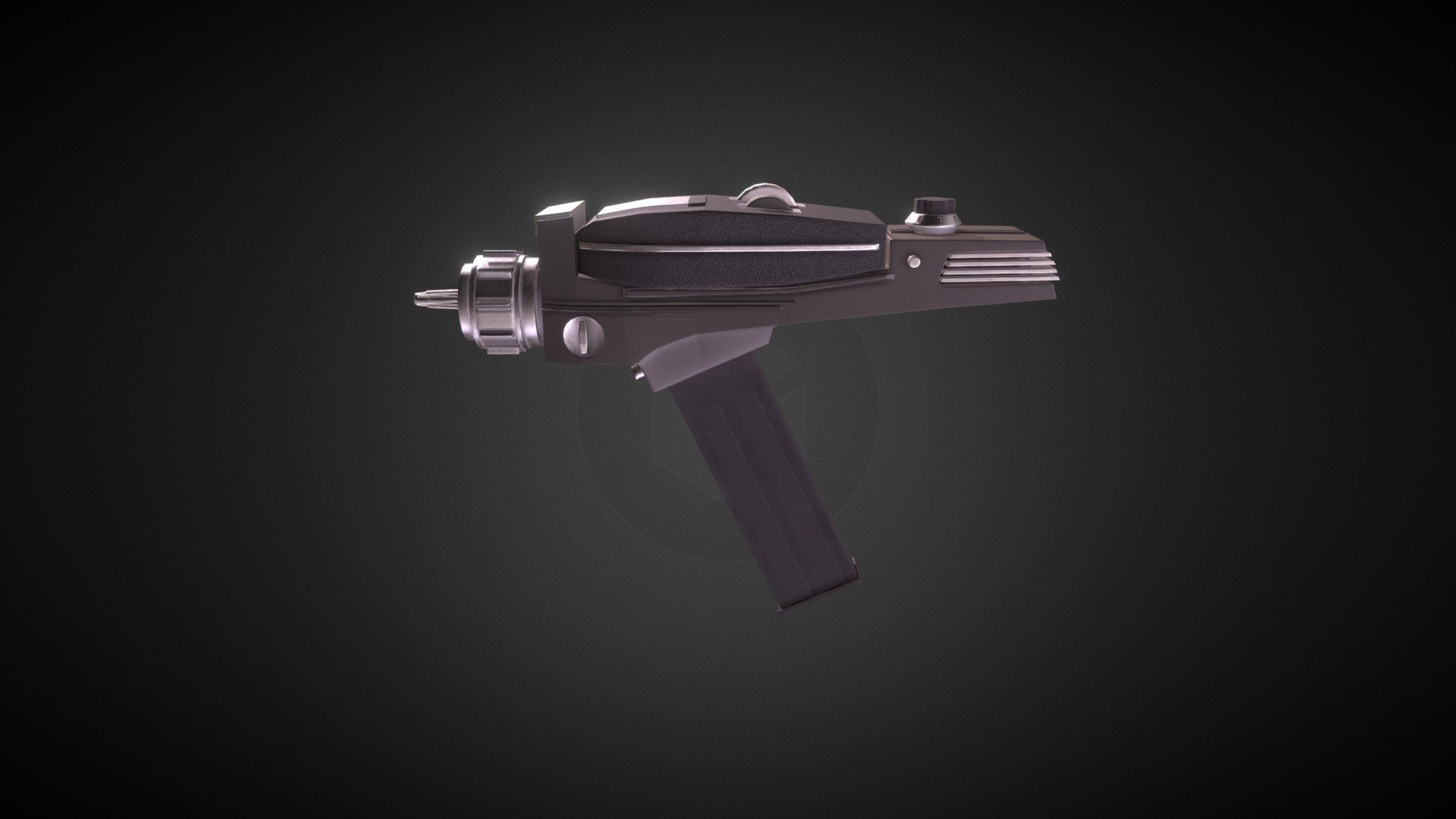 A Low Poly Star Treak hand Phaser. Modelled and textured as a part of  learning Game asset creation 3d model