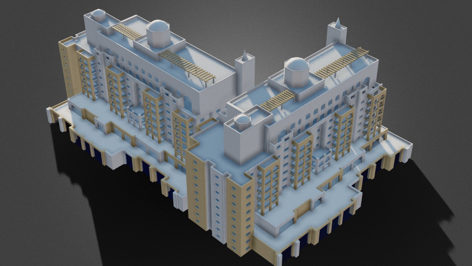 Atlantis Palm Hotel Dubai United Arab Emirates - Dubai Building 14 - Buy Royalty Free 3D model by Giimann 3d model
