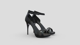 Beverly Hills Stepmom High Heel Shoes leather, high, fashion, girls, clothes, mid, shoes, sandals, straps, ankle, heels, womens, pbr, low, poly, female, black, peeptoe