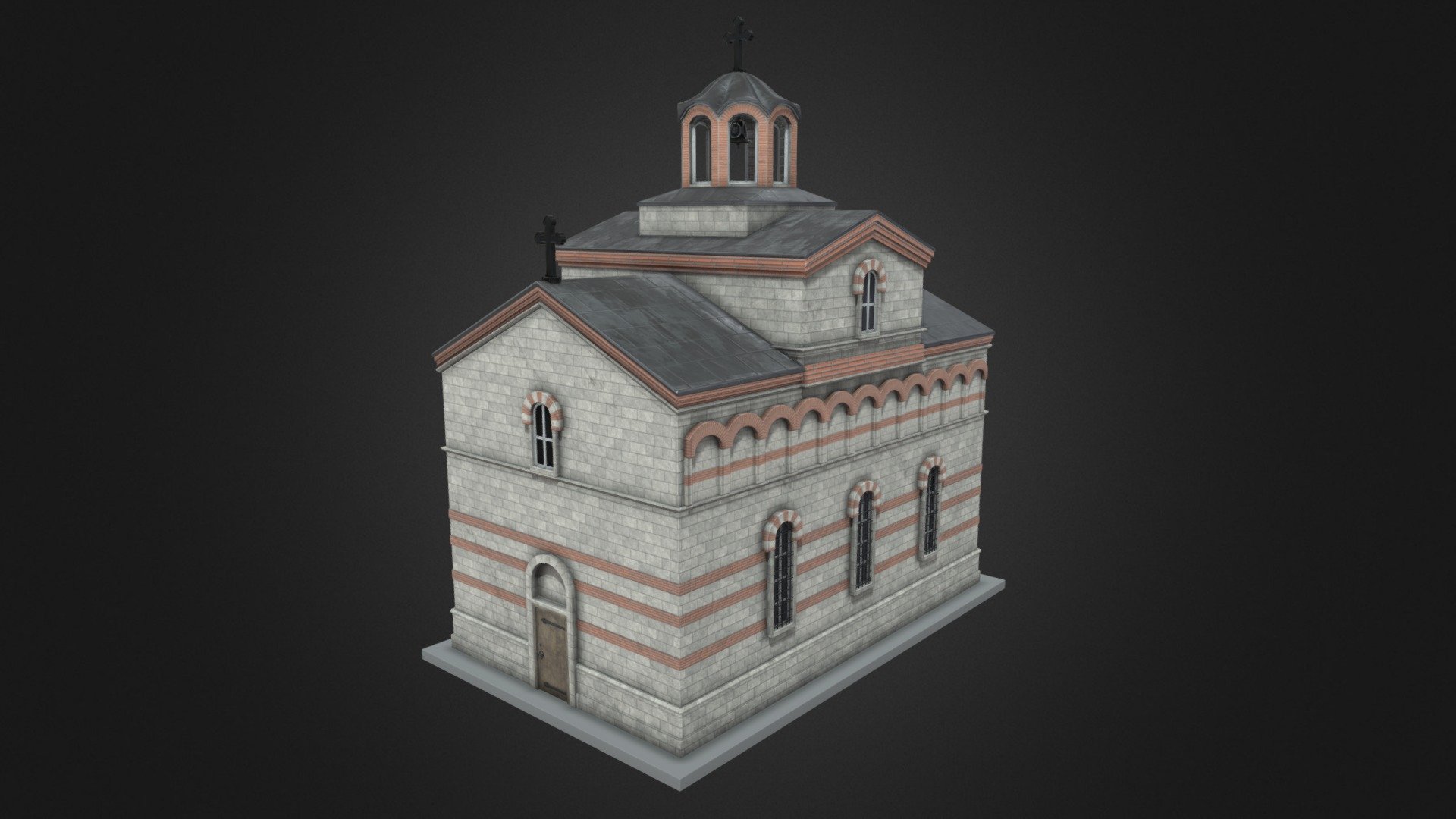 This is a model of a church used in the VR restoration of the Medieval Town-Fortress Cherven.

The model was initially created in 3Ds Max 2012, then fully textured and rendered using V-Ray

Check out more models from the Cherven VR restoration at https://skfb.ly/oS6TM - Medieval Town-Fortress Cherven Church 01 - 3D model by Tornado_Studios 3d model