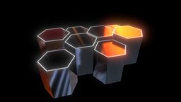 Virtual Stage Floating Hexes