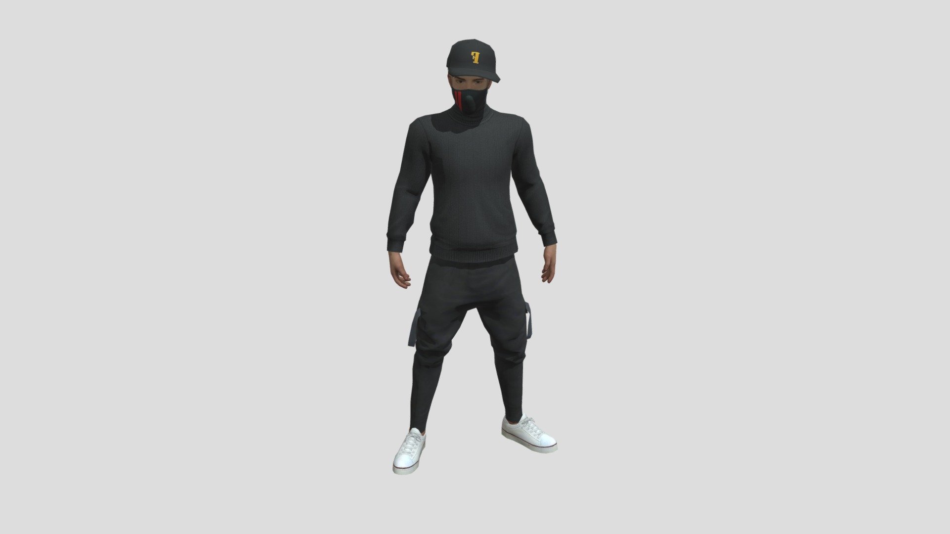 SUBSCRIBE &ndash; PACEGAMINGFF FOR MORE 3D VIDEOS - freefire blacktshirt character by pacegaming ff - Download Free 3D model by PACE GAMING FF (@MDARBAZ_.OR___-PACEGAMINGFF) 3d model
