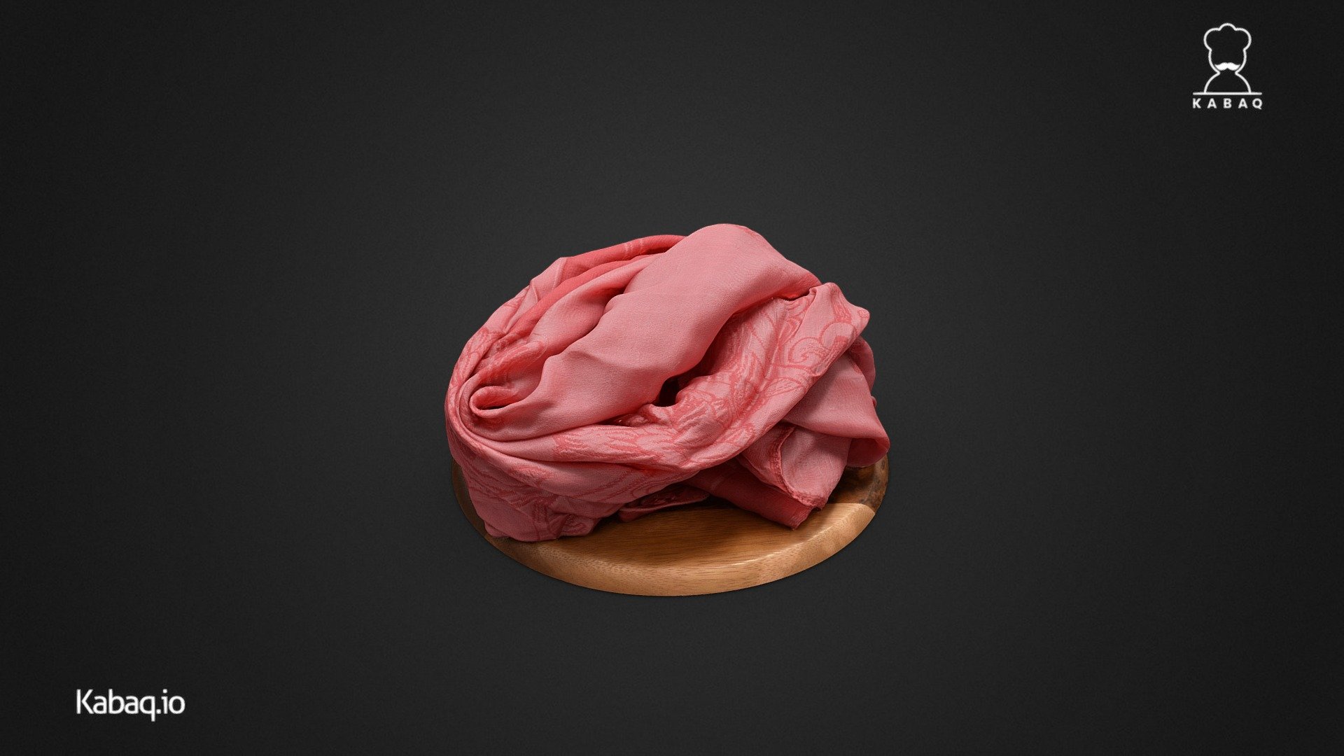 Korean Handmade Silk Scarf - 3D model by Kabaq Augmented Reality Food (@kabaq) 3d model