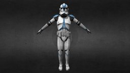 Clone Trooper Phase2 (501st) trooper, clone, republic, clonewars, 501st, clonetrooper, starwars