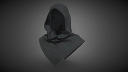 Black Medieval Hood