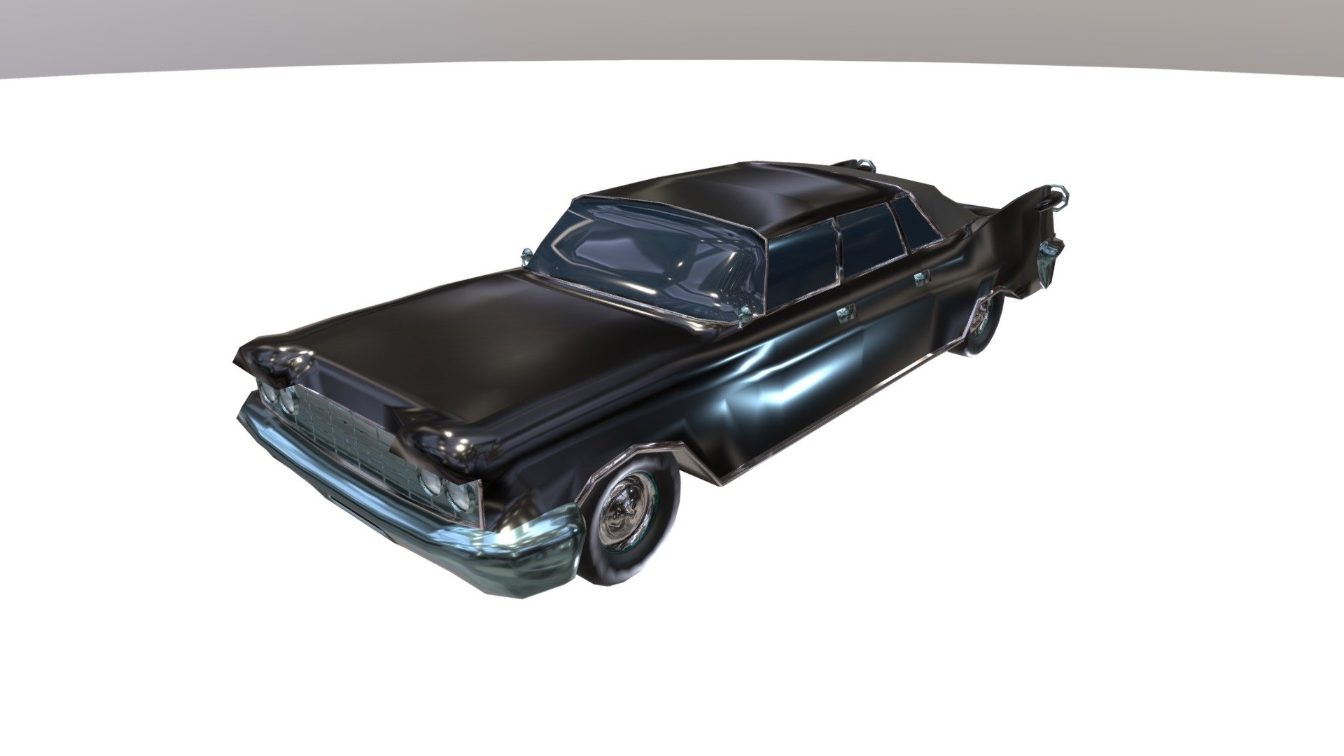 A funeral car based vehicle made for a racing car videogame prototype. It used PBR materials 3d model