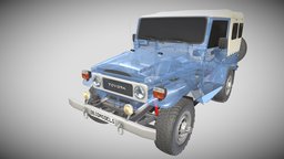 Toyota Land Cruiser FJ 40 Soft Top with Chassis land, off, road, defender, rover, interior