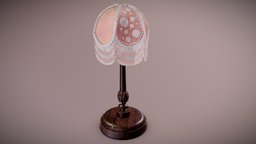 ATT lamp, lights, unreal, antique, ready, aaa, game-ready, desk-lamp, unreal-engine, ue4, unrealengine, attic, fringe, dekogon, unity, lighting, game, pbr, light, gameready, office-lamp, flapper-lamp, fringe-lampshade, bright-lampshade, pink-and-green, pink-lamp, green-lamp