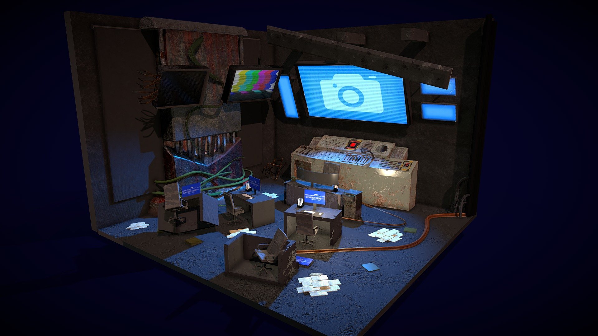 Jordan Duverge - Control Room Enviroment! - 3D model by jordanduverge 3d model