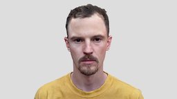 Head scan 06 (photogrammetry) lidar, photorealistic, beard, moustache, 4k, 4k-textures, scan, head-scan, young-man