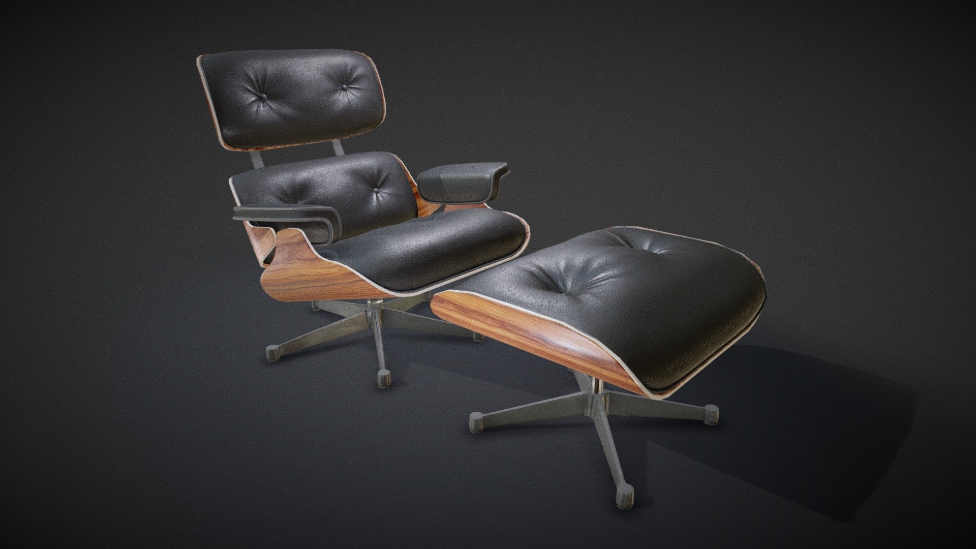 2048px texture used for the chair
1024px texture used for the legrest.





Ray and charles eames chair. 
Remodeled from existing vitra model
Used zbrush for the pillows normal maps.
Textured and baked normal maps in substance designer.' 
Remodelwork done in 3ds max 2018. 
used photoshop to combine textures - Eames lounge Chair - Buy Royalty Free 3D model by jakob_van_damme (@jakob_van_damme2) 3d model