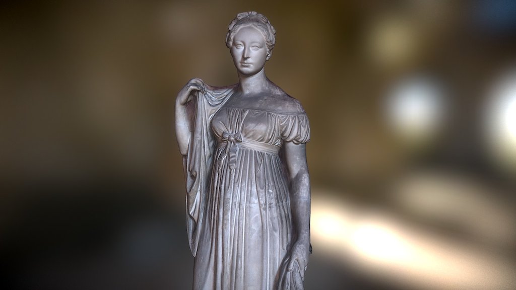 Queen Caroline Amalie (1827), Bertel Thorvaldsen (1770 - 1844), Plaster, height: 175 cm, Inventory number: A164. Thorvaldsen museum (Copenhagen, Denmark). Made with Memento Beta (now ReMake) from AutoDesk.

For more updates, please follow @GeoffreyMarchal on Twitter 3d model