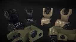 Iron Sight (FREE) fps, sight, iron-sight, military-sight, low-poly, pbr, gameasset