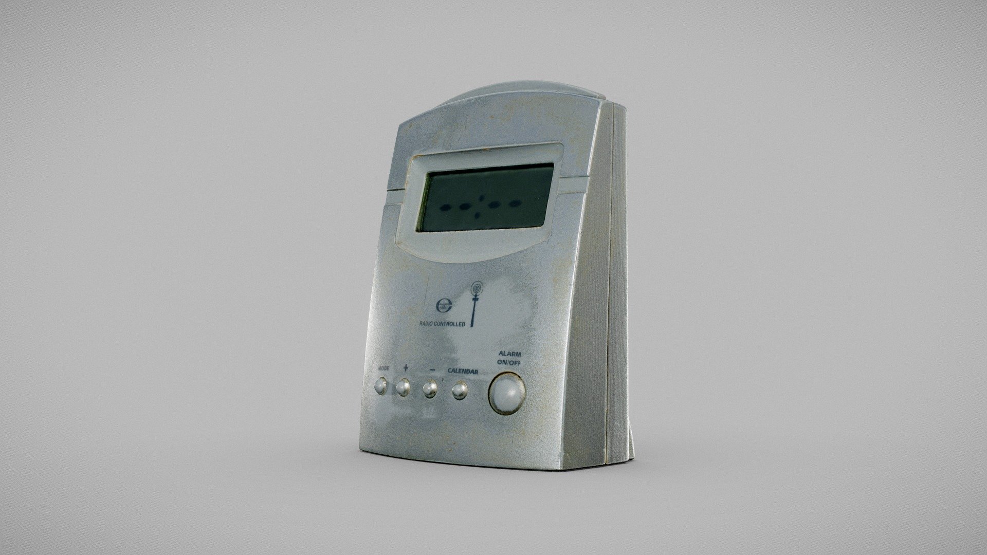 Old Digital Clock 

Old and Worn Digital Radio Controlled Alarm Clock

7.3 x 3.9 x 9.8 cm (42 micrometers per texel @ 4k)

Scanned using advanced technology developed by inciprocal Inc. that enables highly photo-realistic reproduction of real-world products in virtual environments. Our hardware and software technology combines advanced photometry, structured light, photogrammtery and light fields to capture and generate accurate material representations from tens of thousands of images targeting real-time and offline path-traced PBR compatible renderers.

Zip file includes low-poly OBJ mesh (in meters) with a set of 4k PBR textures compressed with lossless JPEG (no chroma sub-sampling) 3d model