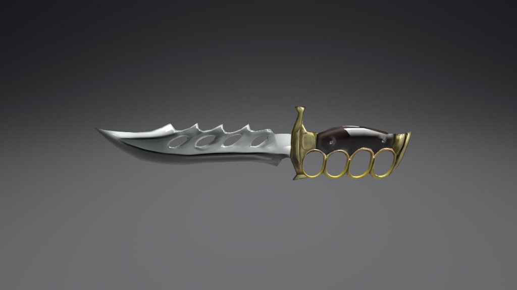 Hand painted with Blender 2.72b by Iná Poggetti - Nice Knife - Download Free 3D model by equilibre 3d model