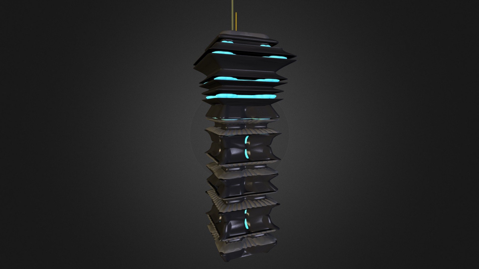 Futuristic Oriental Tower - 3D model by JDGameStudios 3d model