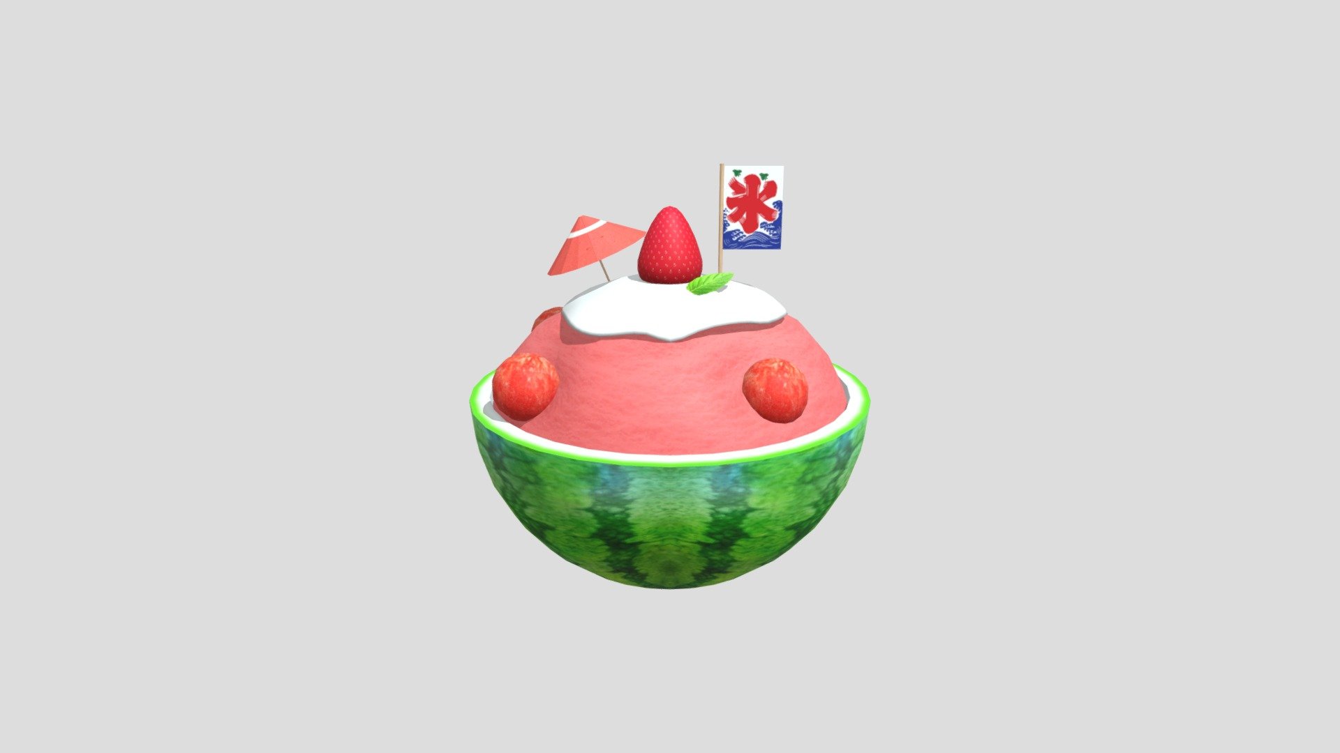 Watermelon Ice - 3D model by usamaru1230 3d model