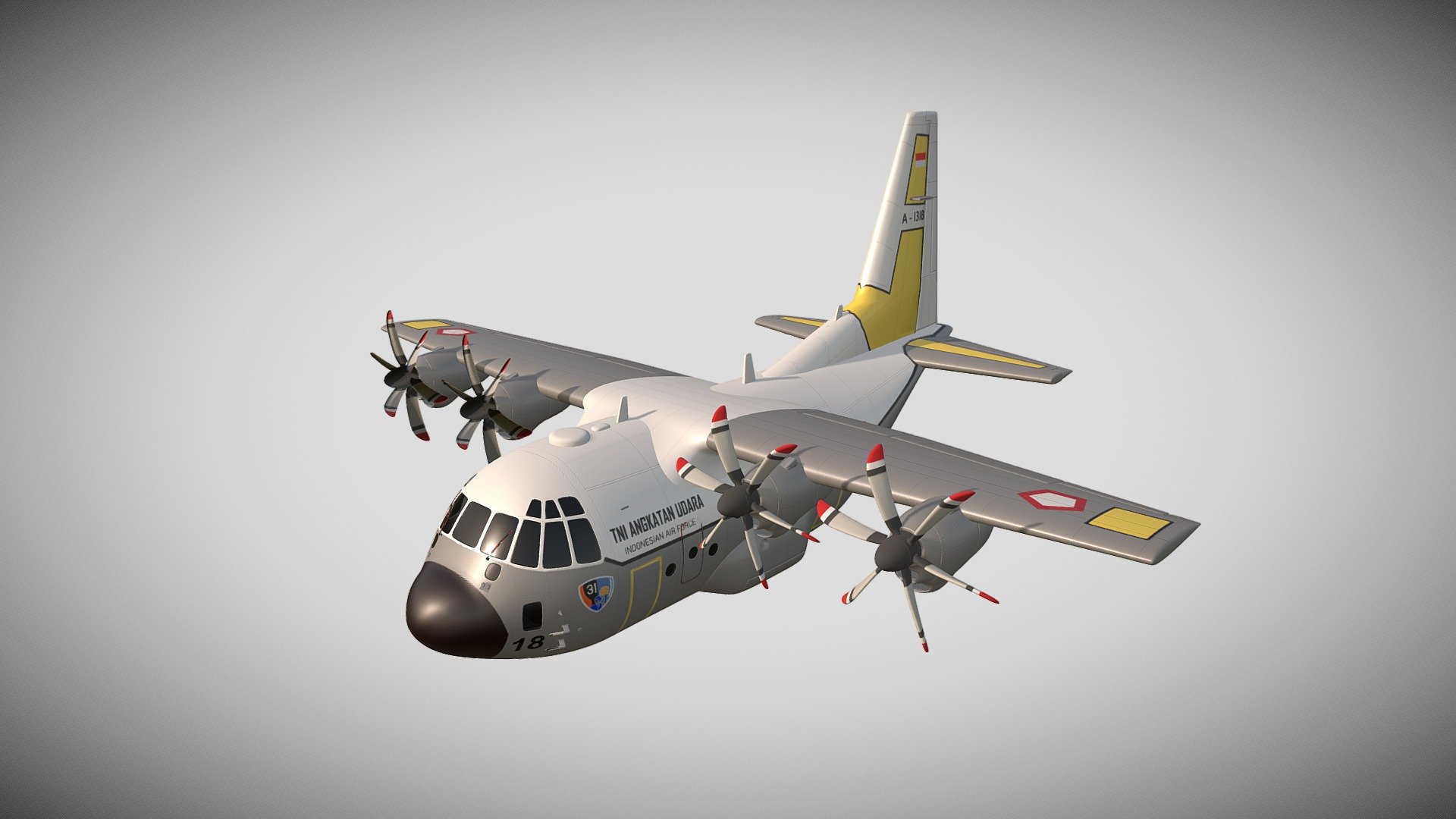 this is my learning model, based on the C-130j aircraft, I want to learn like a mini model or maybe you usually call it chubby style. I know it's not perfect, but I'll keep learning.
I have several models like this. maybe I'll upload it too 3d model