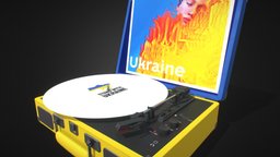 #StandWithUkraine Vinyl player_animation music, prop, retro, vinyl, turntable, ukraine, lowpoly, animation, vinylplayer, standwithukraine, stopwarinukraine, stoprussianagression