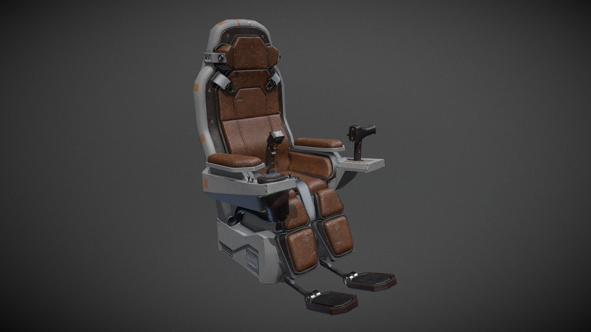 Made Pilot Chair Concept , Used Blender and Substance painter. 

Tries: 13k
Text: 2048
Time: 7 h - Pilot Chair Concept - 3D model by Positivity 3d model