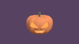 FREE Halloween Pumpkin cute, prop, unreal, jack-o-lantern, props-assets, halloween-pumpkin, unity, asset, lowpoly, witch, halloween, spooky