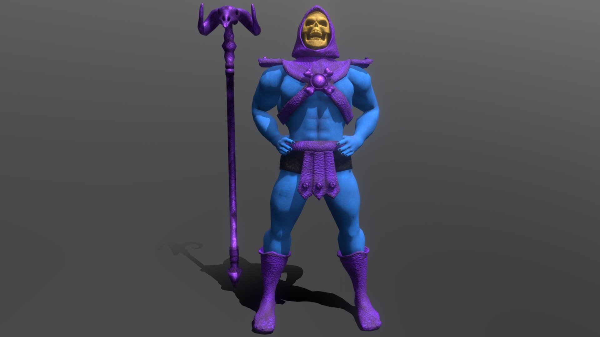 The goal of this project was to keep close to the art style of the original 1980's He-Man show while adding a bit more detail and realism 3d model