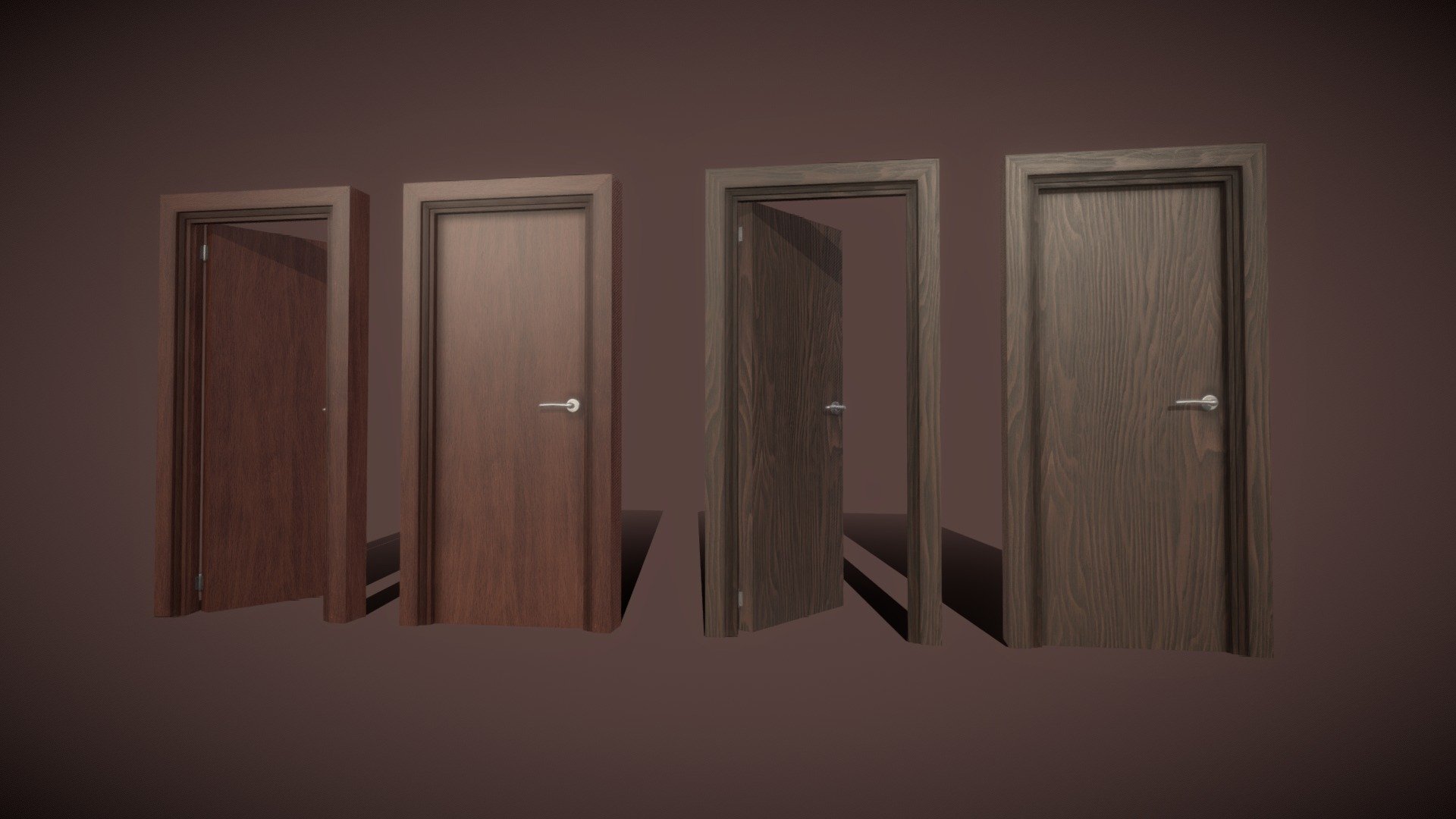 This little pack contain 2 interior wood doors with  2k Textures . 

1 Material and 1,3k vert. 1,1k faces. 2,5k tris. for each door.

Both uv of the doors are the same so materials are changeable.

I hope you enjoy the model!

Completely free use always as you credit the creator. Thank you! - Interior Wood Doors Pack 1 - Download Free 3D model by Toni García Vilche (@zul_gv) 3d model