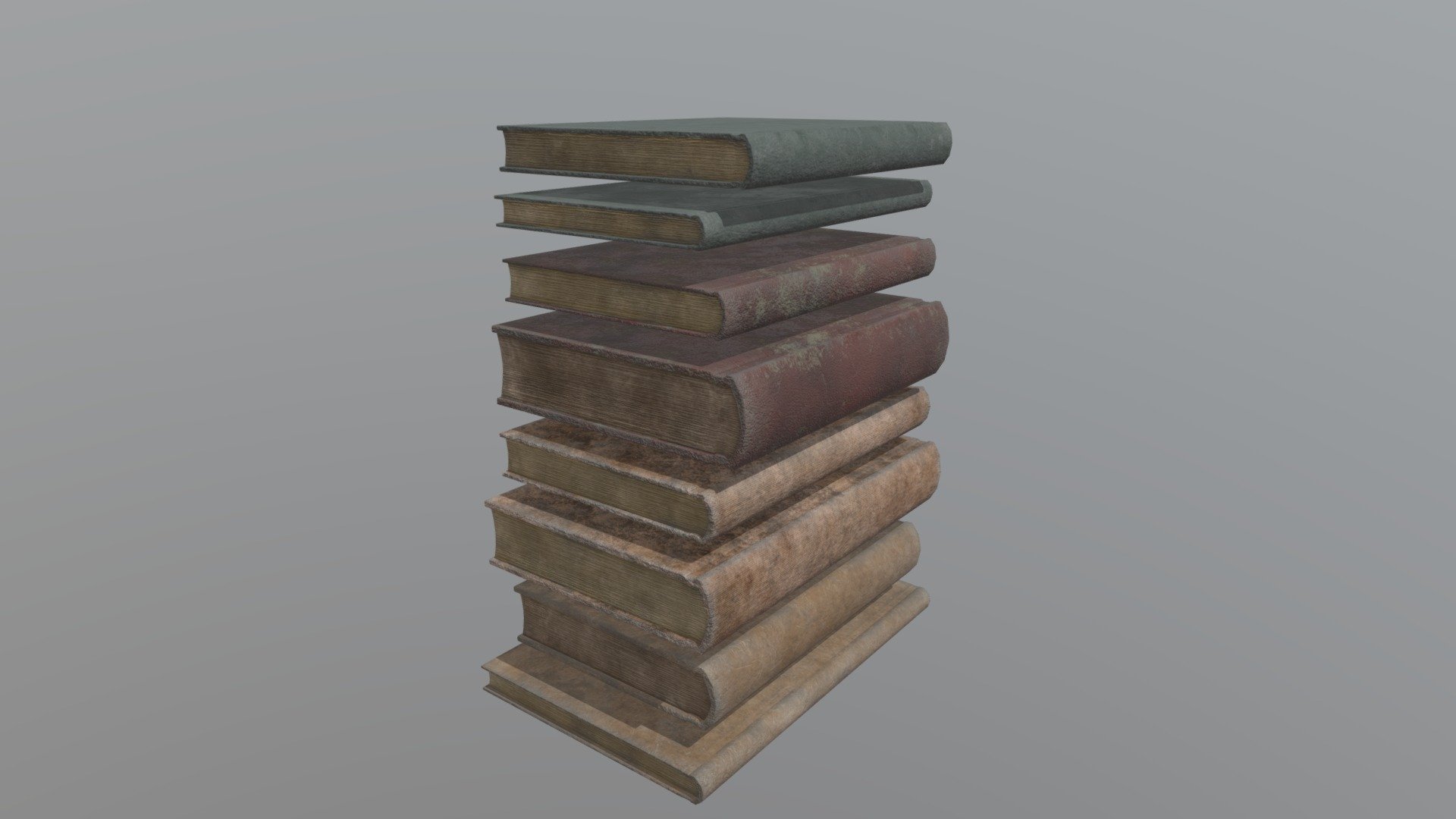 Old Book Stack - 3D model by Cherry Yuen Shan Lau (@cherryyuenshanlau) 3d model