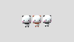Three Cute Pandas