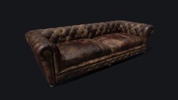 Old Dirty Chesterfield Sofa