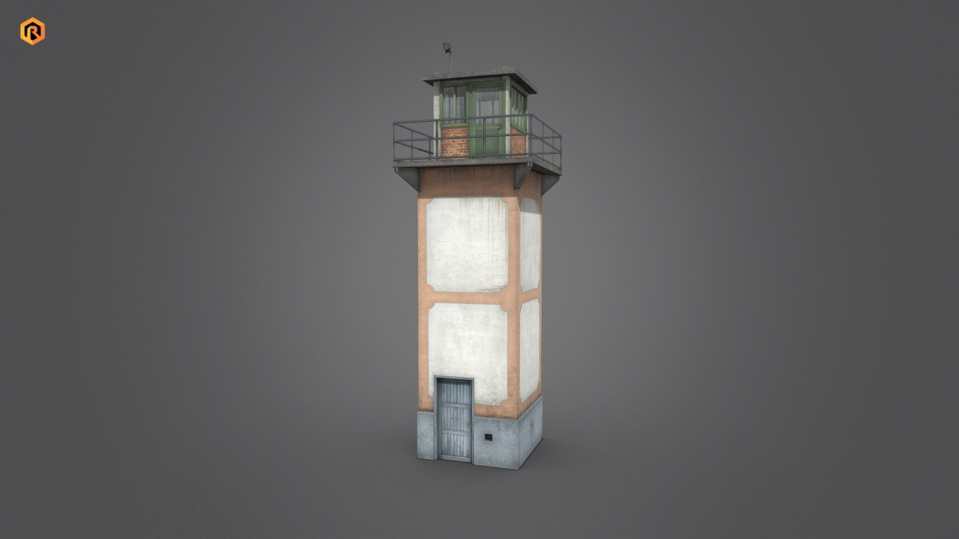 Low-poly 3D model of Guard Tower. The top interior part is also modeled but with less detail. 

This model is best for use in games and other VR/AR, real-time applications such as Unity or Unreal Engine.

It can also be rendered in Blender (ex Cycles) or Vray as the model is equipped with all required textures. 

Technical details:




2048 x 2048 Diffuse and AO textures

711 Triangles

369 Polygons

503 Vertices

Model is one mesh.

Lot of additional file formats included (Blender, Unity, Maya etc.)  

More file formats are available in additional zip file on product page (See all files)

Please feel free to contact me if you have any questions or need any support for this asset.

Support e-mail: support@rescue3d.com - Guard Tower - Buy Royalty Free 3D model by Rescue3D Assets (@rescue3d) 3d model