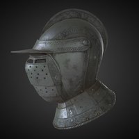 Medieval Helmet substancepainter, substance