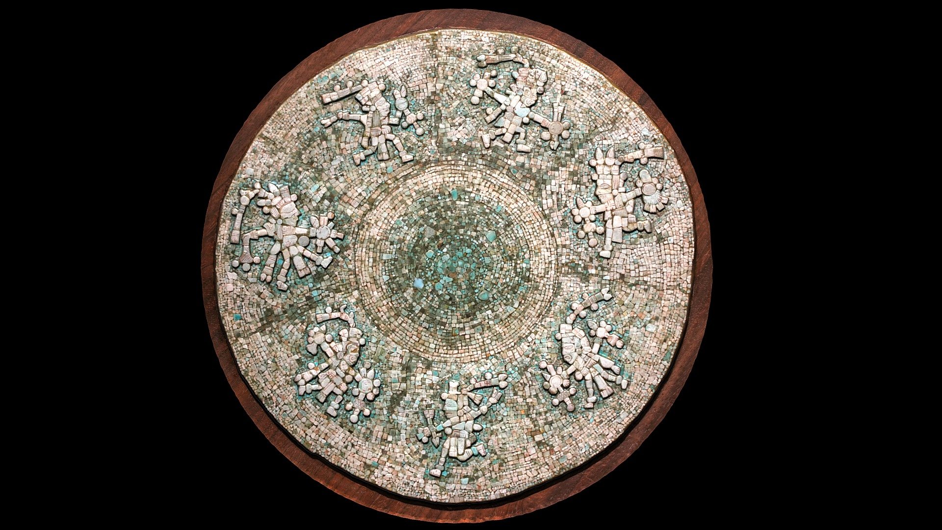 Mexica, Templo Mayor, Phase VII, Offering 99, 1502-1520 C.E. Golden Kingdoms: Luxury Arts in the Ancient Americas, The Metropolitan Museum of Art. Catalog number 219. https://www.metmuseum.org/exhibitions/listings/2018/golden-kingdoms - Mosaic Disc - 3D model by Alexandre Tokovinine (@tokovinin3d) 3d model