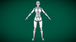 Robot girl gears, sci, fi, fps, shooter, robotic, heckler, koch, pistons, mecha, cyborg, android, engine, woman, cybernetic, usp45, character, girl, game, poly, futuristic, female, ghost, robot