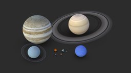 Solar System Planets system, solar, planets, sketchup