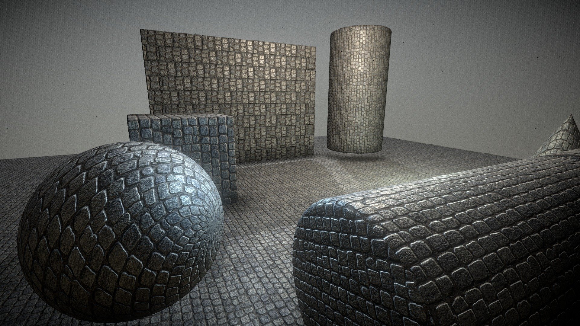 Here is another seamless and tileable texture set for cobblestone.

Texture size 4k. 



 

 

Texture types included:




Colormap

Normalmap

Ao

Cavity

Photographed and later edited with Blender 3d model
