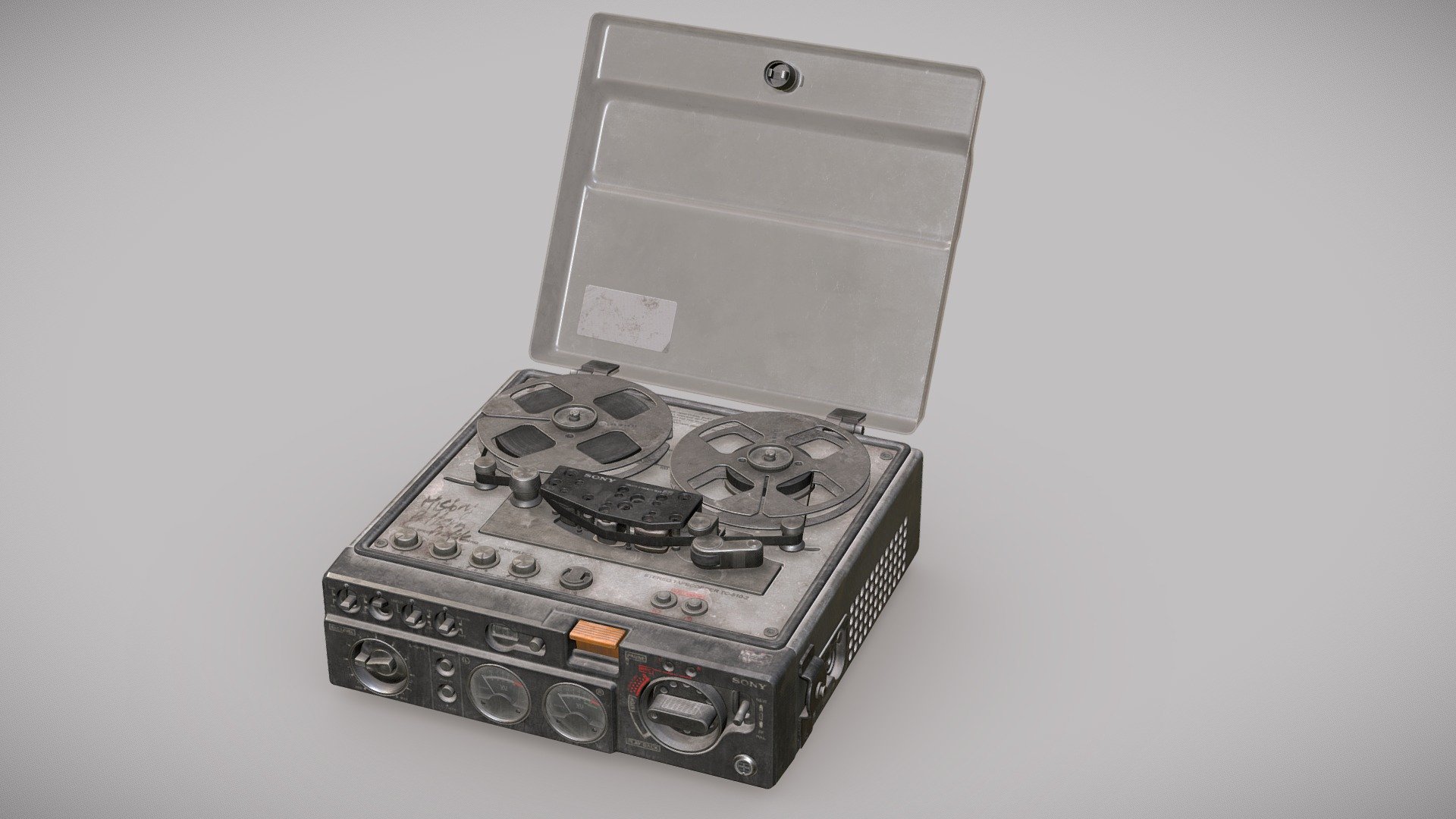 Sony TC-510-2 Tape Recorder

PBR metal-roughness workflow

Polys: 24 762
 Tris: 46 706 - Sony TC-510-2 Tape Recorder - Download Free 3D model by Dolgov (@Dolgov12) 3d model