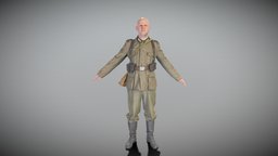 German Wehrmacht soldier ready for animation 423