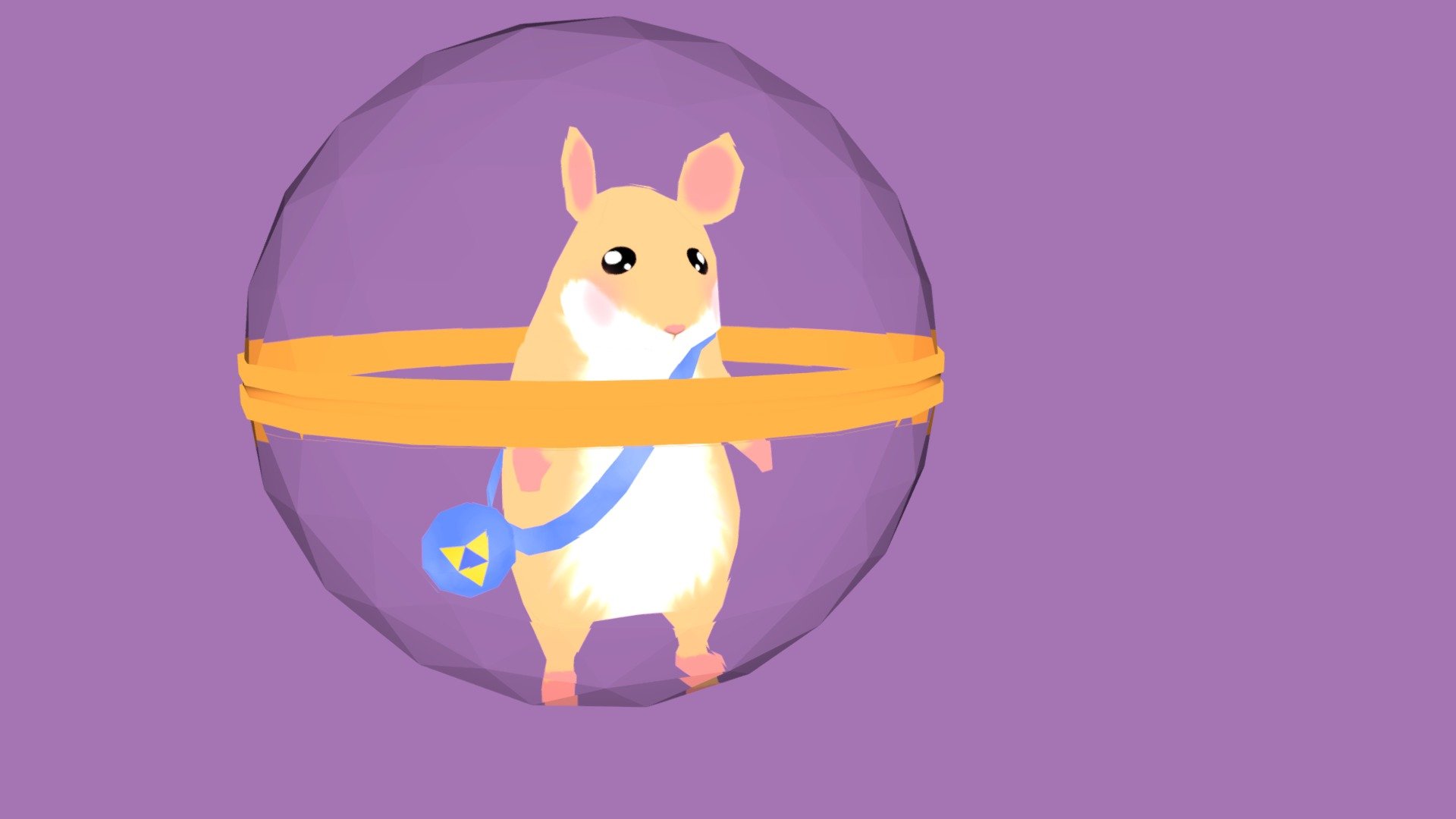 Hamster for my hamster game comes with two animations 3d model