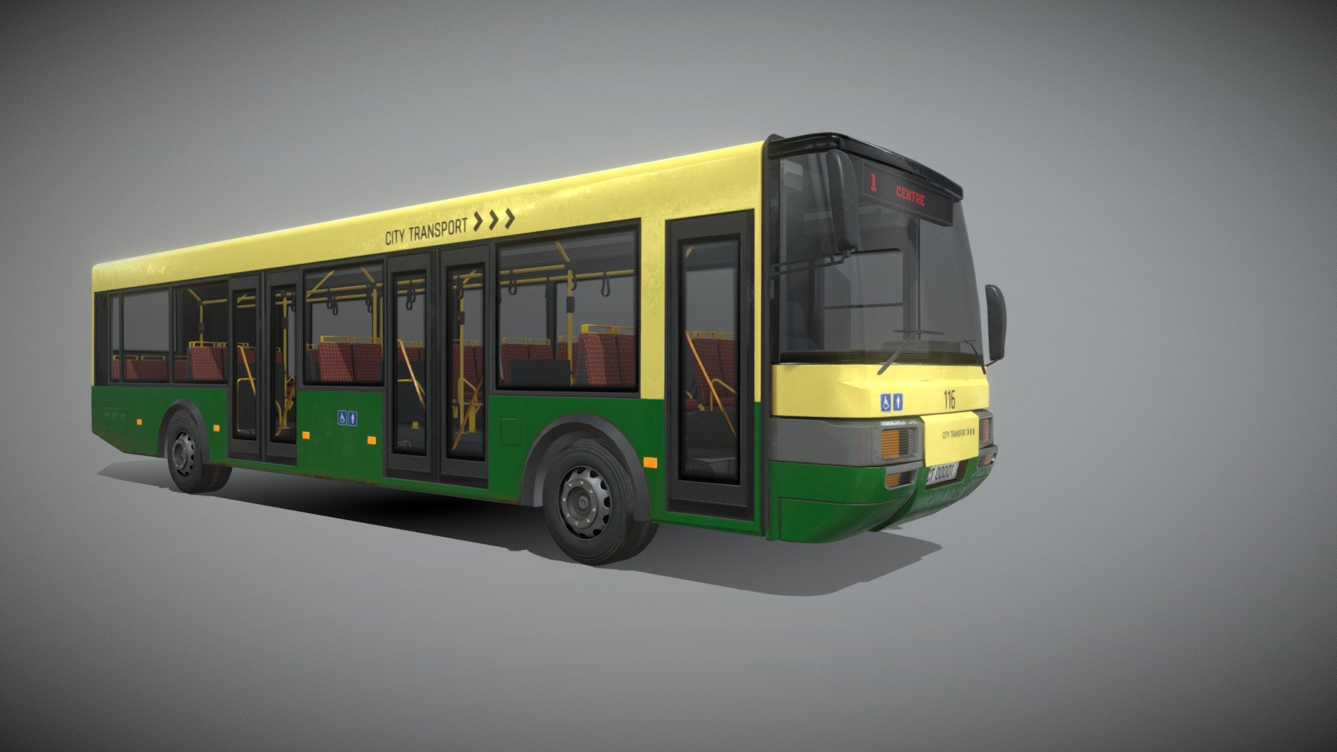 The city bus, very detailed vehicle, if you like content like this 
I encourage you to like it! :D - Bus Animated - Buy Royalty Free 3D model by Nakler'sWork (@Nakler) 3d model