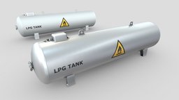 LPG Tank (Low-Poly) storage, pressure, petroleum, methane, gas-tank, vis-all-3d, 3dhaupt, software-service-john-gmbh, industrial, liquefied-petroleum-gas-tank, lpg-tank