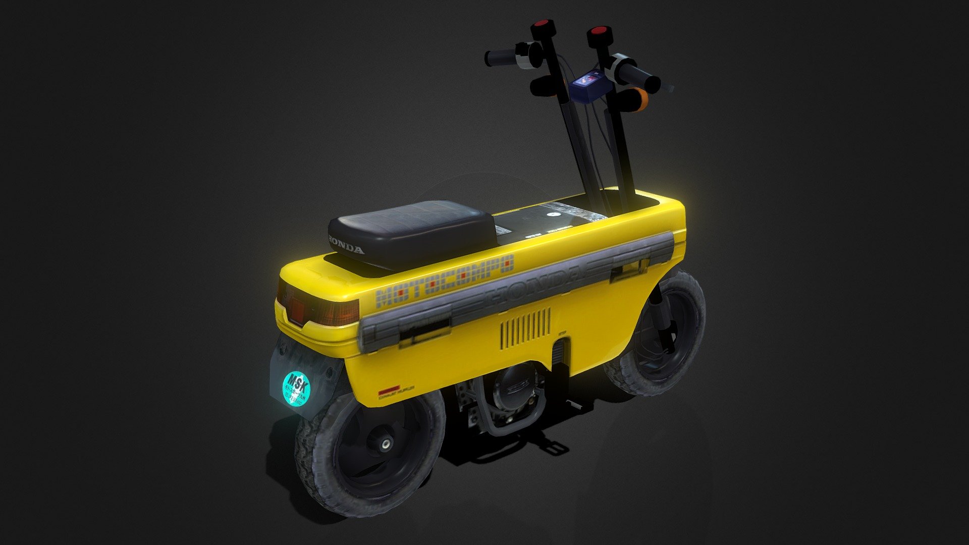 Lowpoly model - Honda Motocompo - Download Free 3D model by own.guest 3d model