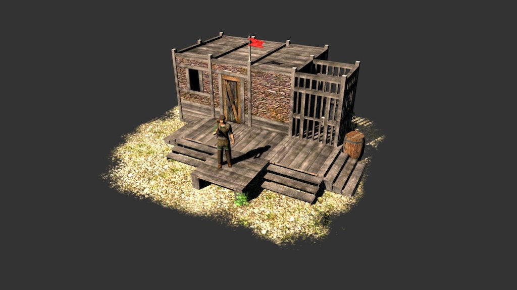 A model I made for the FOSS game 0ad (www.play0ad.com) It will be used to recruit special units on special maps 3d model
