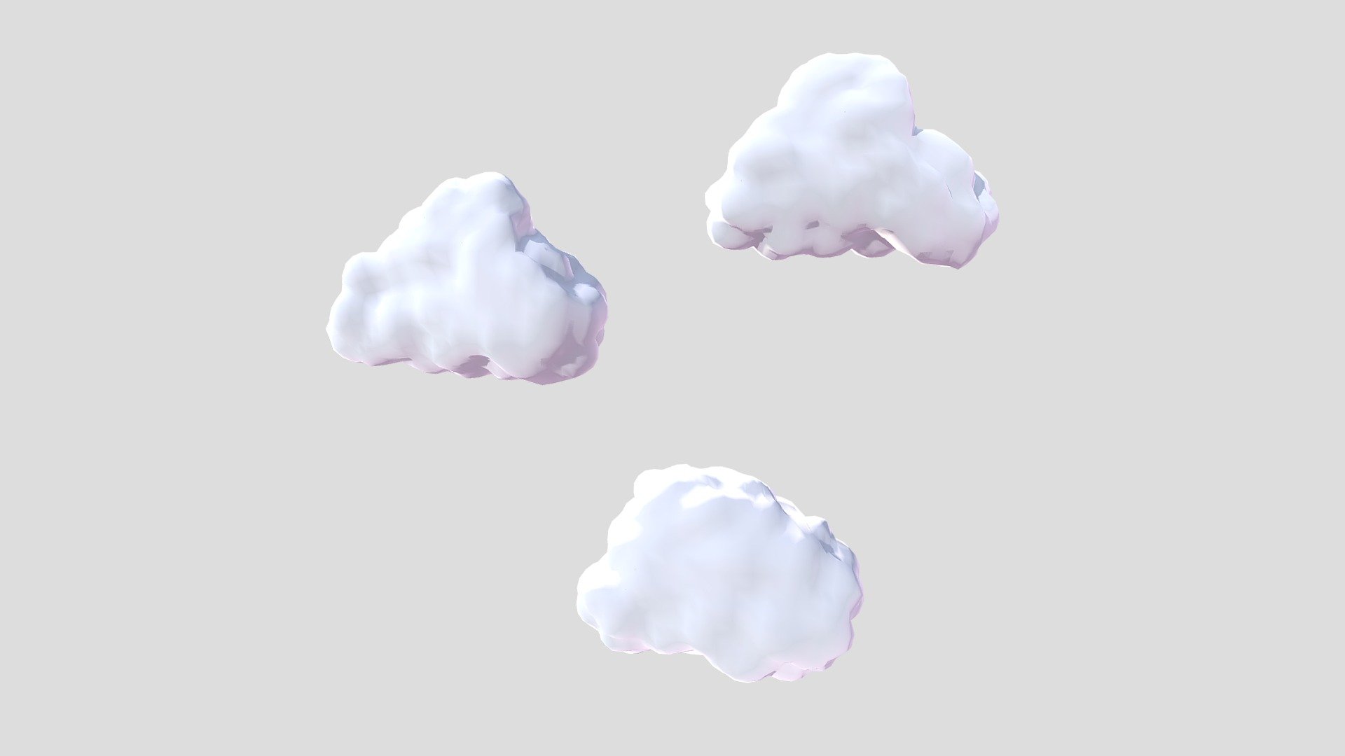 Cartoon coulds with viraction just by moving in 3d space - stylize clouds - Download Free 3D model by ragad.sallabi 3d model