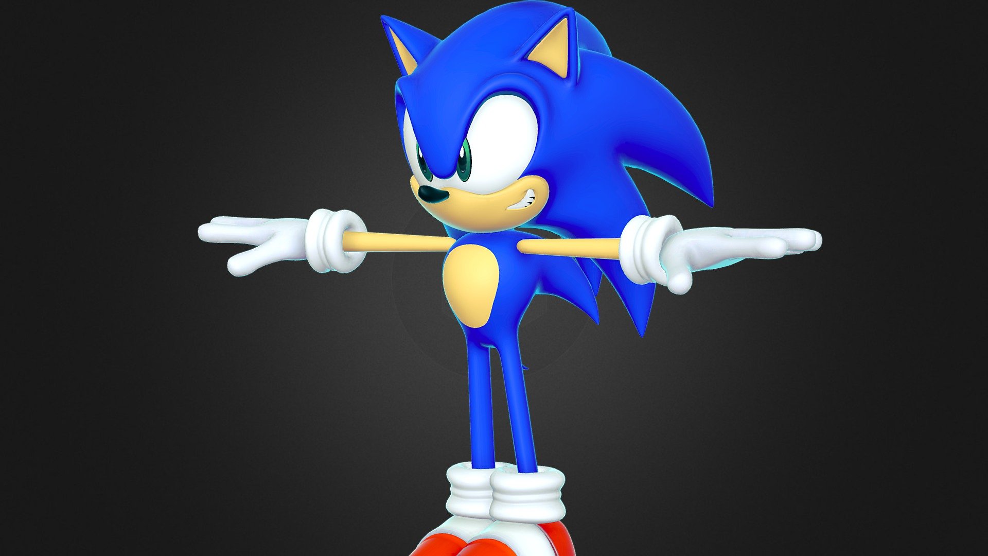 This model is based in the cgi sonic adventure 3d model