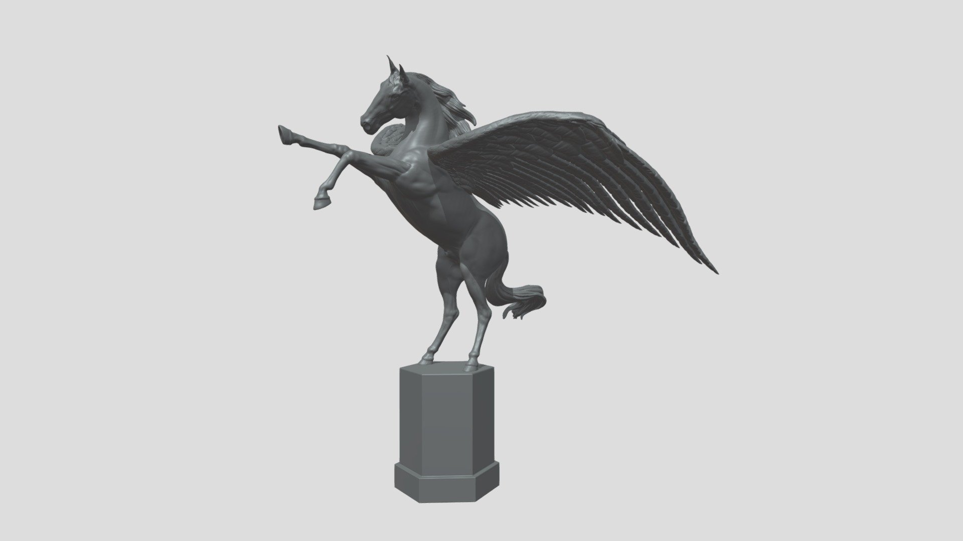 Winged Horse High Poly, sculpted in ZBrush 2020.

Ideal for printing 3D

Compositions

Decoration

Motion graphics - Destruction of solids

Etc....

Does not contain UVs Maps

Piece with 30 cm

Files :

FBX

Does not contain lighting

I hope it will be useful in your project !

Thank you for visiting my models !! - Winged Horse - Buy Royalty Free 3D model by aleexstudios 3d model