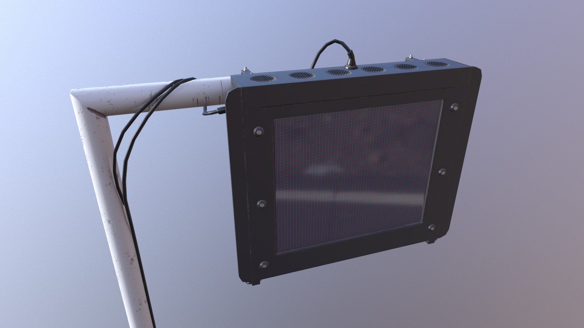 A LED board found at Formula 1 racetracks, to show the flags with ligths.
Modeled in Blender, textured with substance painter 1.x
1528 tris
1k textures - Racetrack Props - Led Board 01 - 3D model by linolafett 3d model